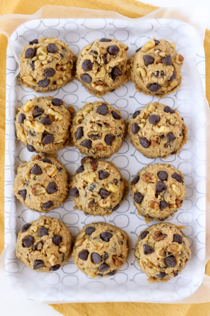 Frozen cookie dough balls