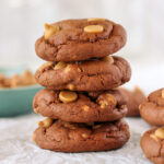 Stack of Chocolate Peanut Butter Chip Cookies