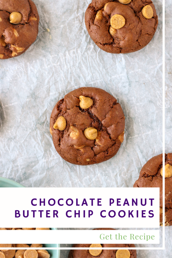 Chocolate Peanut Butter Chip Cookies | Bakes & Blunders