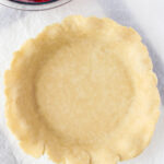 Pie Crust with cherry pie filling in a bowl