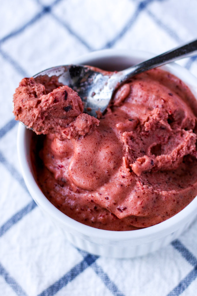 Cherry Pie Nice Cream | Bakes & Blunders