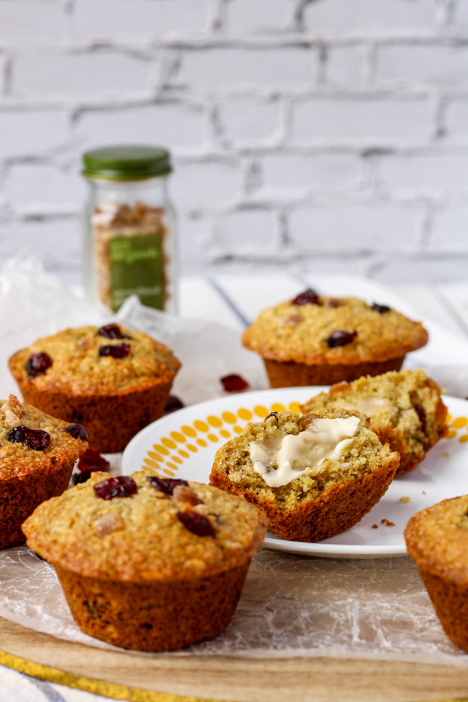 Moist Cranberry Ginger Bran Muffins | Bakes & Blunders