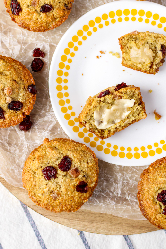 Moist Cranberry Ginger Bran Muffins | Bakes & Blunders