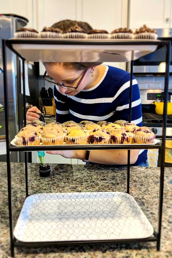 Mini Blueberry Muffins with double the blueberries!