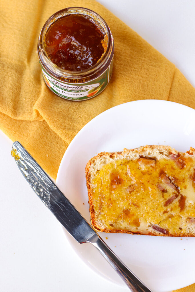 Ham & Brie Bread with Fig Jam | Bakes & Blunders