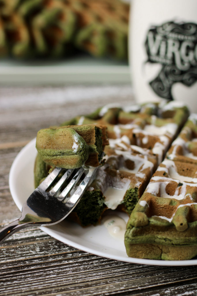 Green Velvet Waffles | Bakes and Blunders
