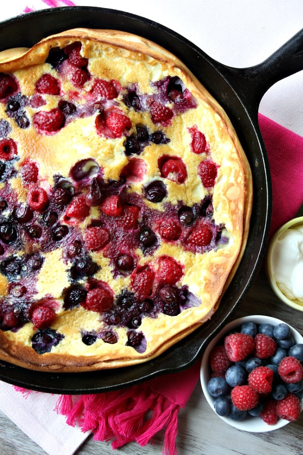 Double Berry Puffed Pancake - Recipe Girl