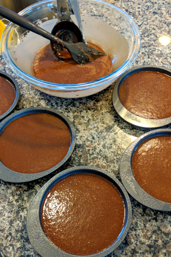 Chocolate cake batter