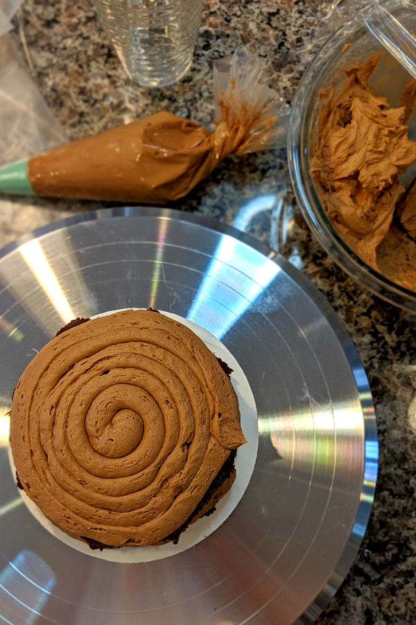 Easy chocolate and vanilla buttercream frosting.