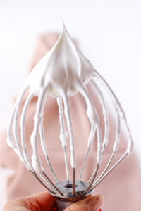 French Meringue at stiff peaks