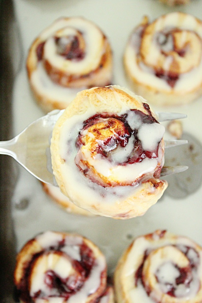 Mixed Berry Sweet Rolls by A Big Green House