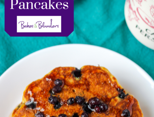 Blueberry Buttermilk Cornmeal Pancakes | Bakes & Blunders