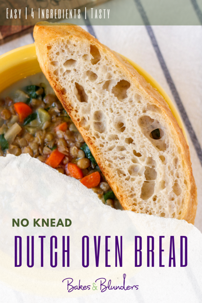No Knead Dutch Oven Bread | Bakes & Blunders