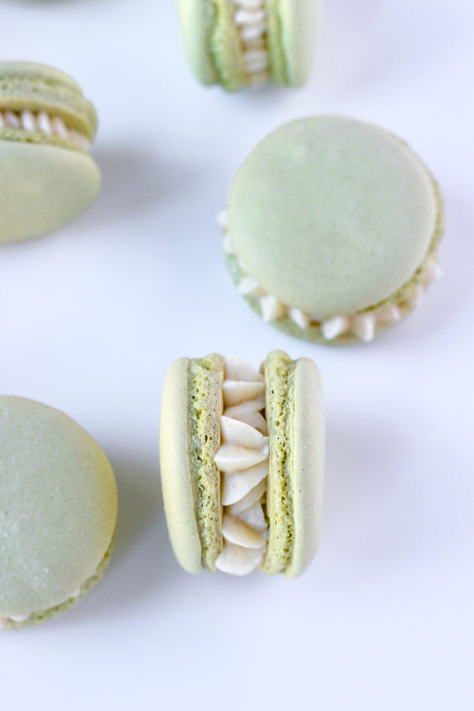 Green Tea Macarons with Ginger Buttercream | Bakes & Blunders