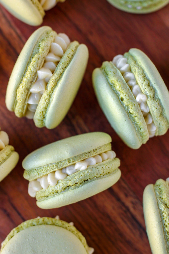 Green Tea Macarons with Ginger Buttercream | Bakes & Blunders