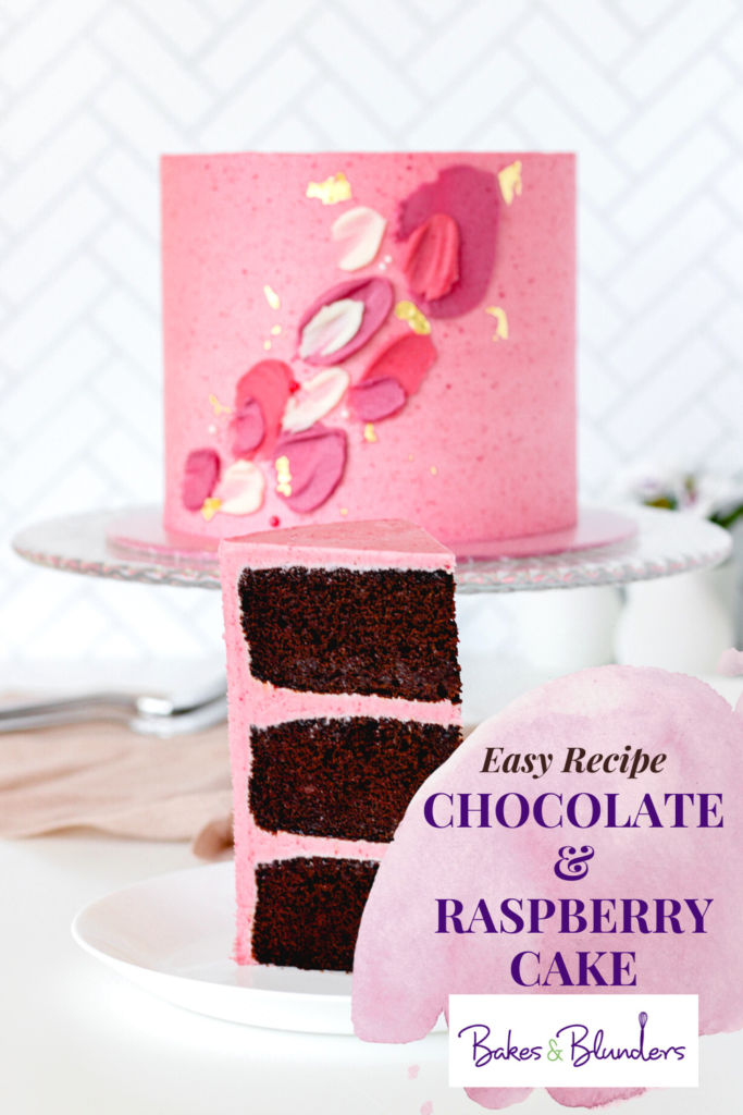 Devil's Food Cake with Raspberry Frosting | Bakes & Blunders