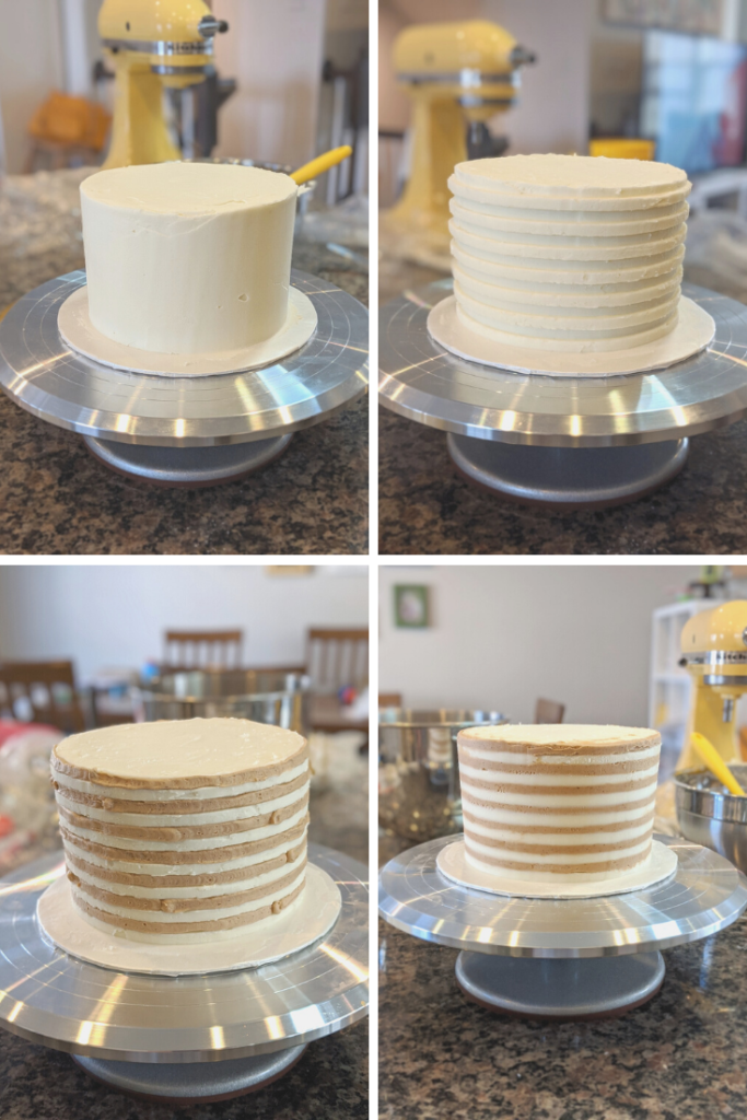 How to make a striped cake