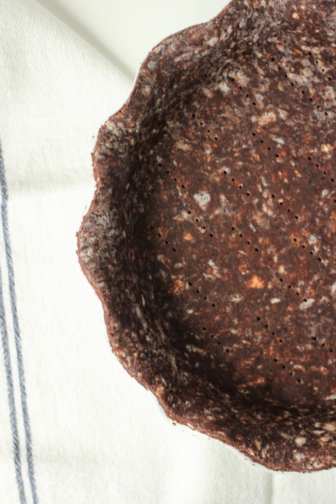 Unbaked chocolate pie crust