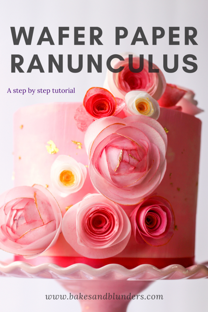 How to Make a Wafer Paper Ranunculus | Bakes and Blunders