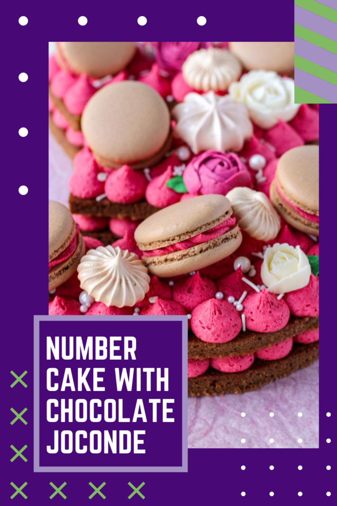 Number Cake with Chocolate Joconde | Bakes and Blunders