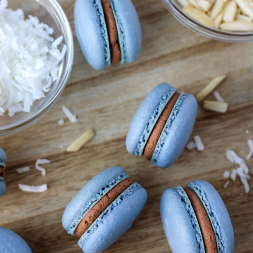 Almond Joy Macarons with Coconut Ganache Bakes and Blunders