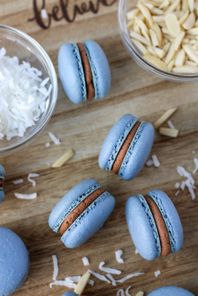 Almond Joy Macarons | Bakes & Blunders