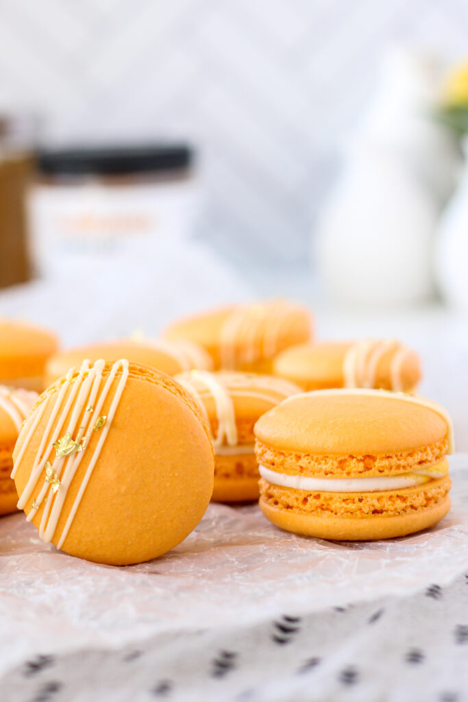 Turmeric Latte Macarons | Bakes & Blunders