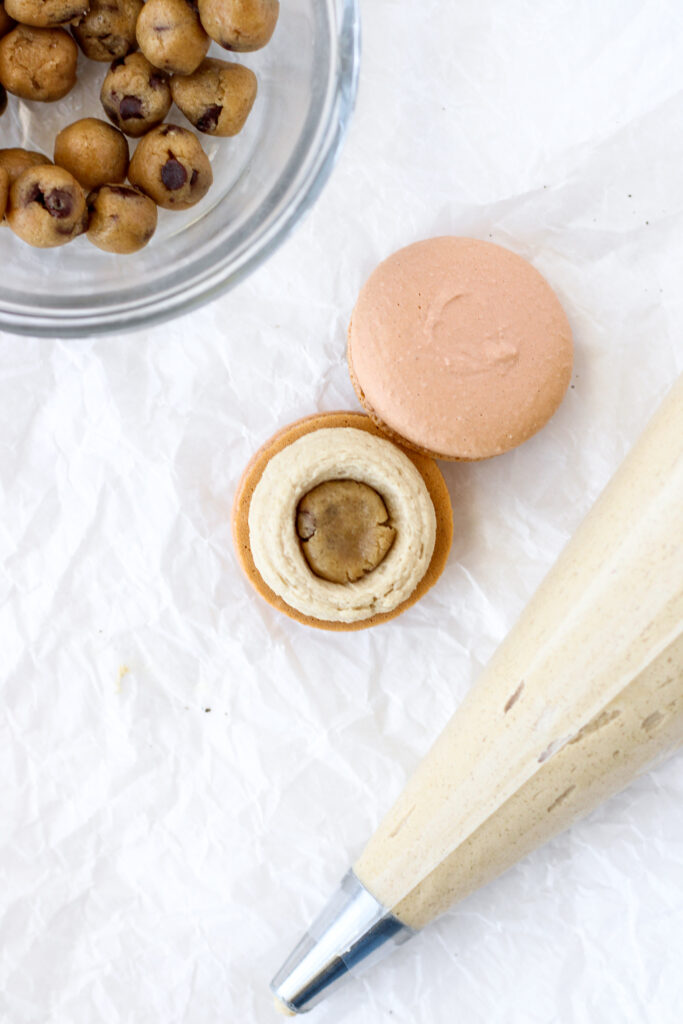 Edible cookie dough, brown sugar macarons, cookie dough buttercream