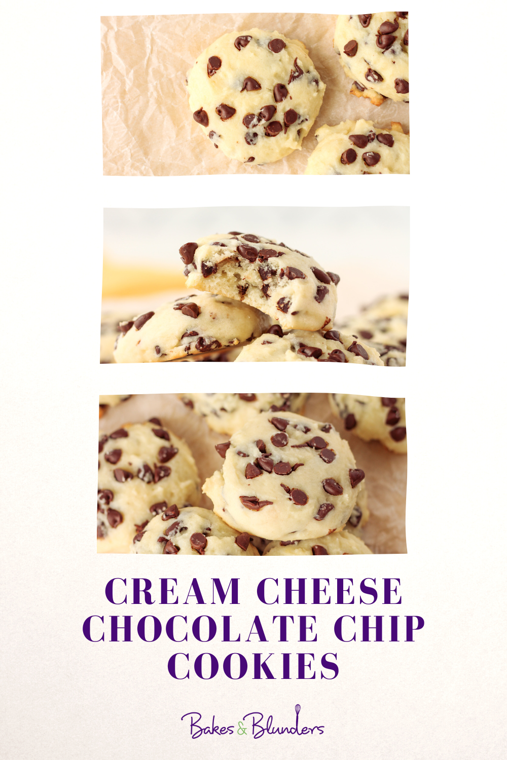 Cream Cheese Chocolate Chip Cookies Bakes and Blunders
