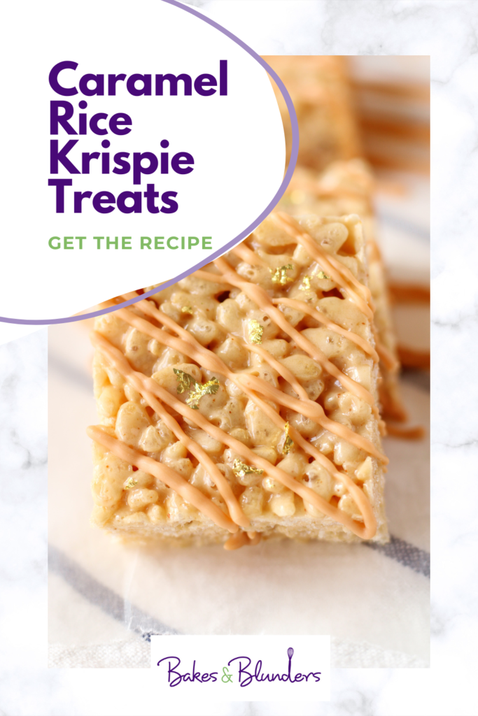 Brown Butter Caramel Rice Krispie Treats | Bakes & Blunders
