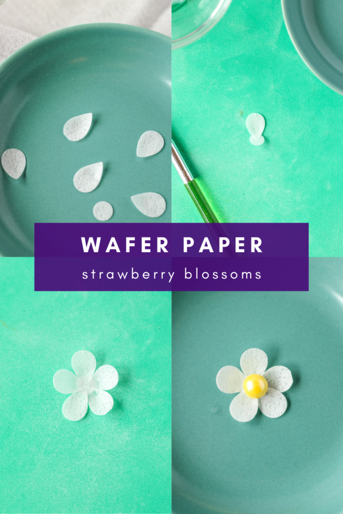 Wafer Paper Strawberry Blossoms | Bakes & Blunders