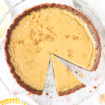 Custard Tart with a Chocolate Pastry Shell
