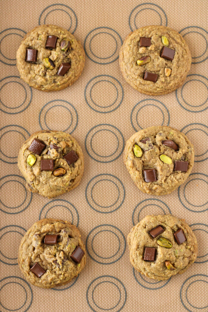 Pistachio Chocolate Chunk Cookies