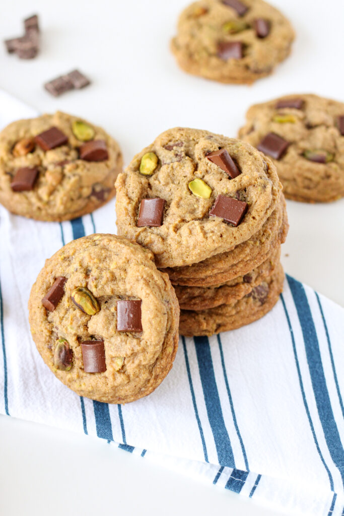 Pistachio Chocolate Chunk Cookies