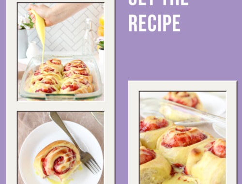 Strawberry Rolls with a Lemon Drizzle | Bakes & Blunders