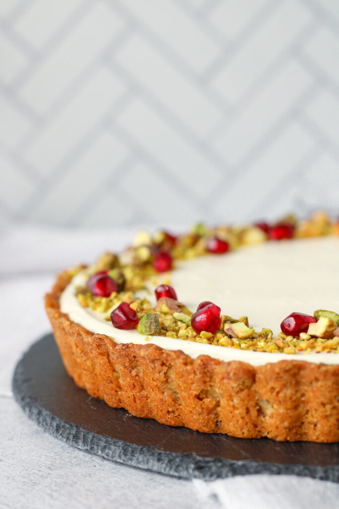Honey, Goat Cheese, and Pistachio Tart