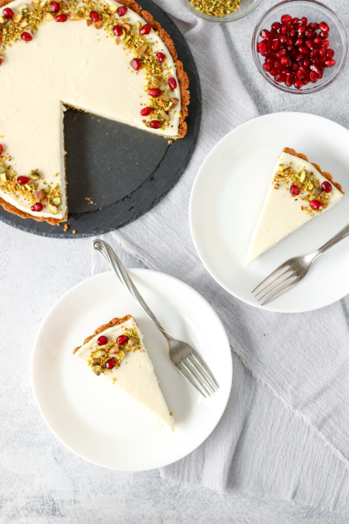 Honey, Goat Cheese, and Pistachio Tart