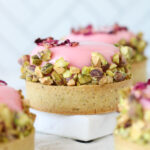 Pistachio, Rose, and Strawberry Tartlet