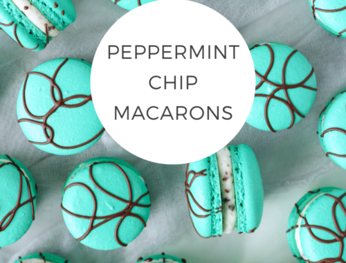 Peppermint Chip Macarons | Bakes & Blunders