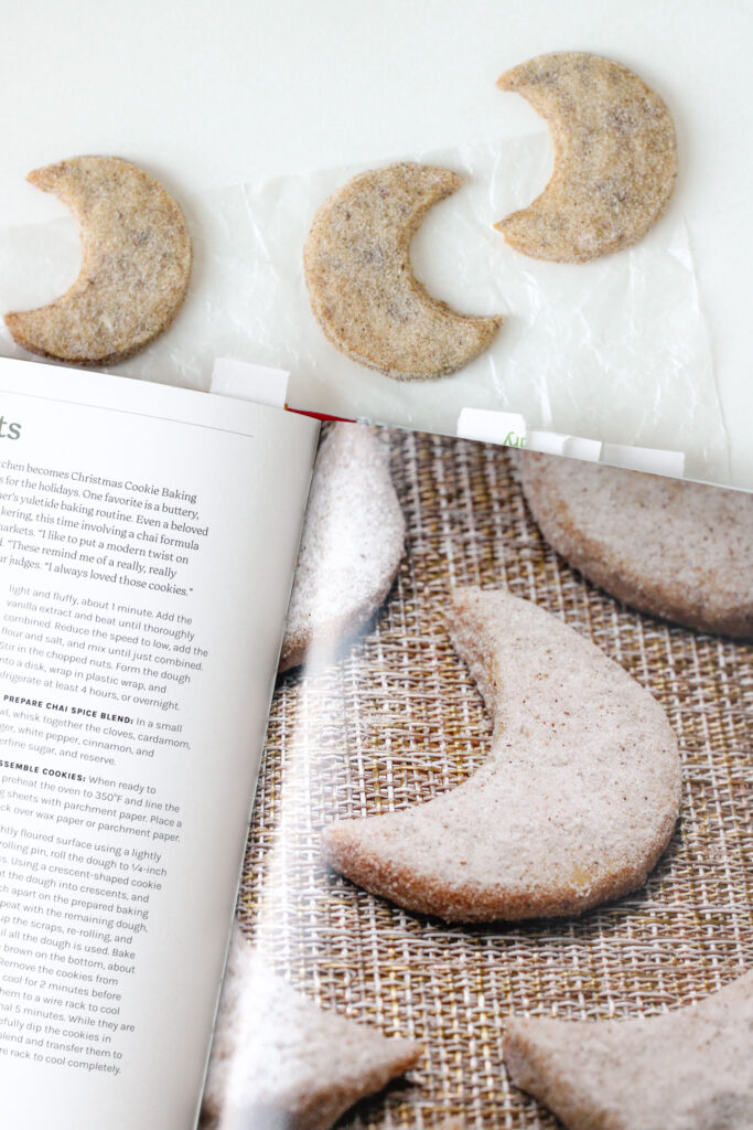 Chai Crescents with cookbook
