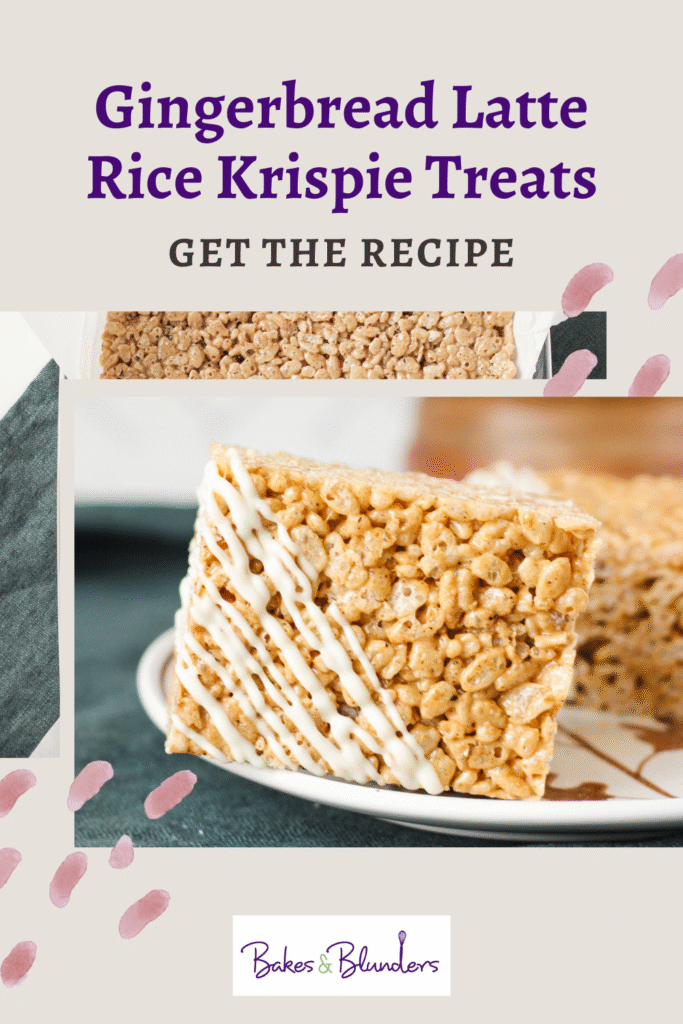Gingerbread Latte Rice Krispie Treats | Bakes & Blunders