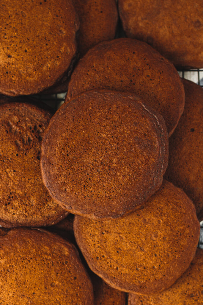 Chocolate Pancakes on a cooling rack